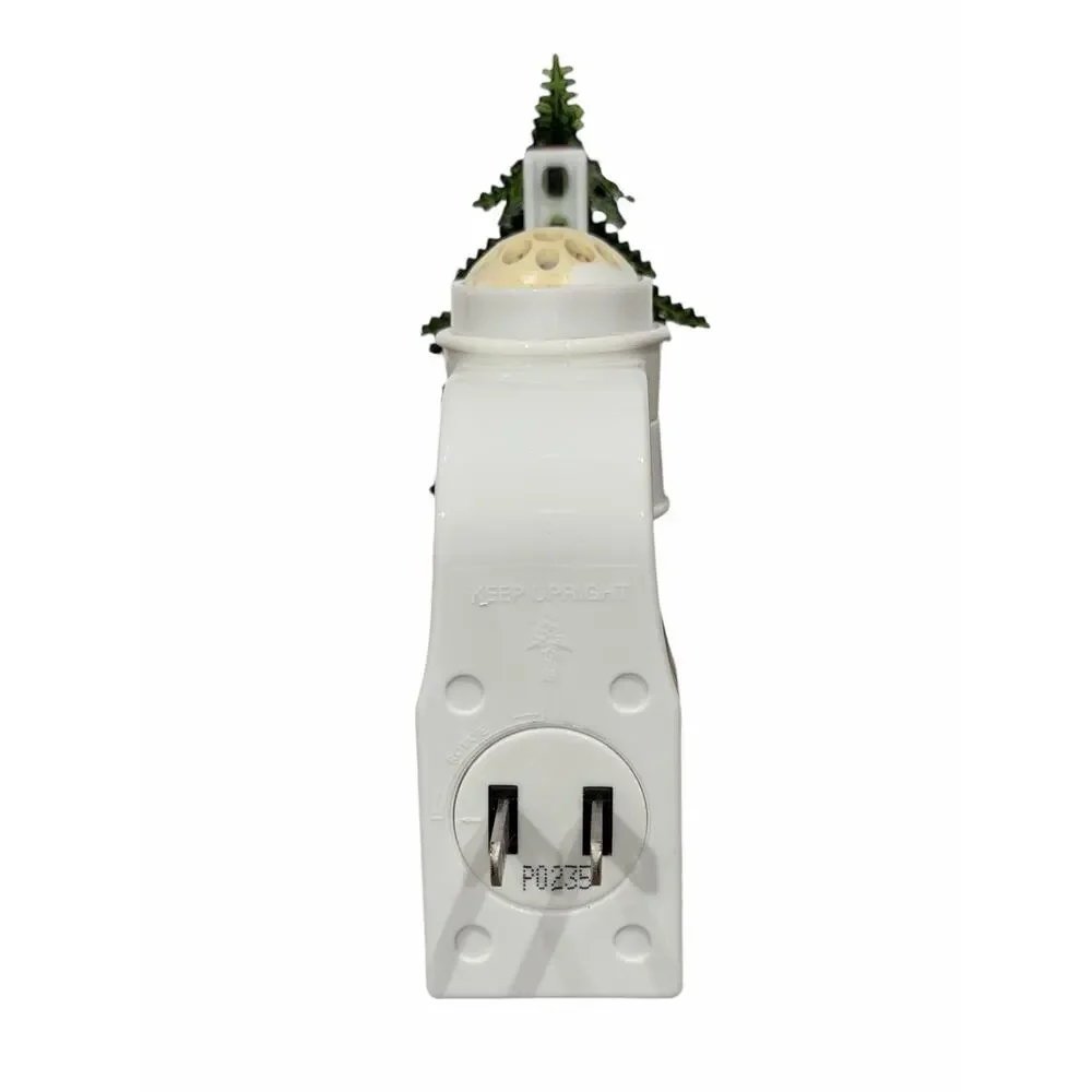 Bath & Body Works Wallflower Plug In Pine Tree Glitter Frosted Wood Box